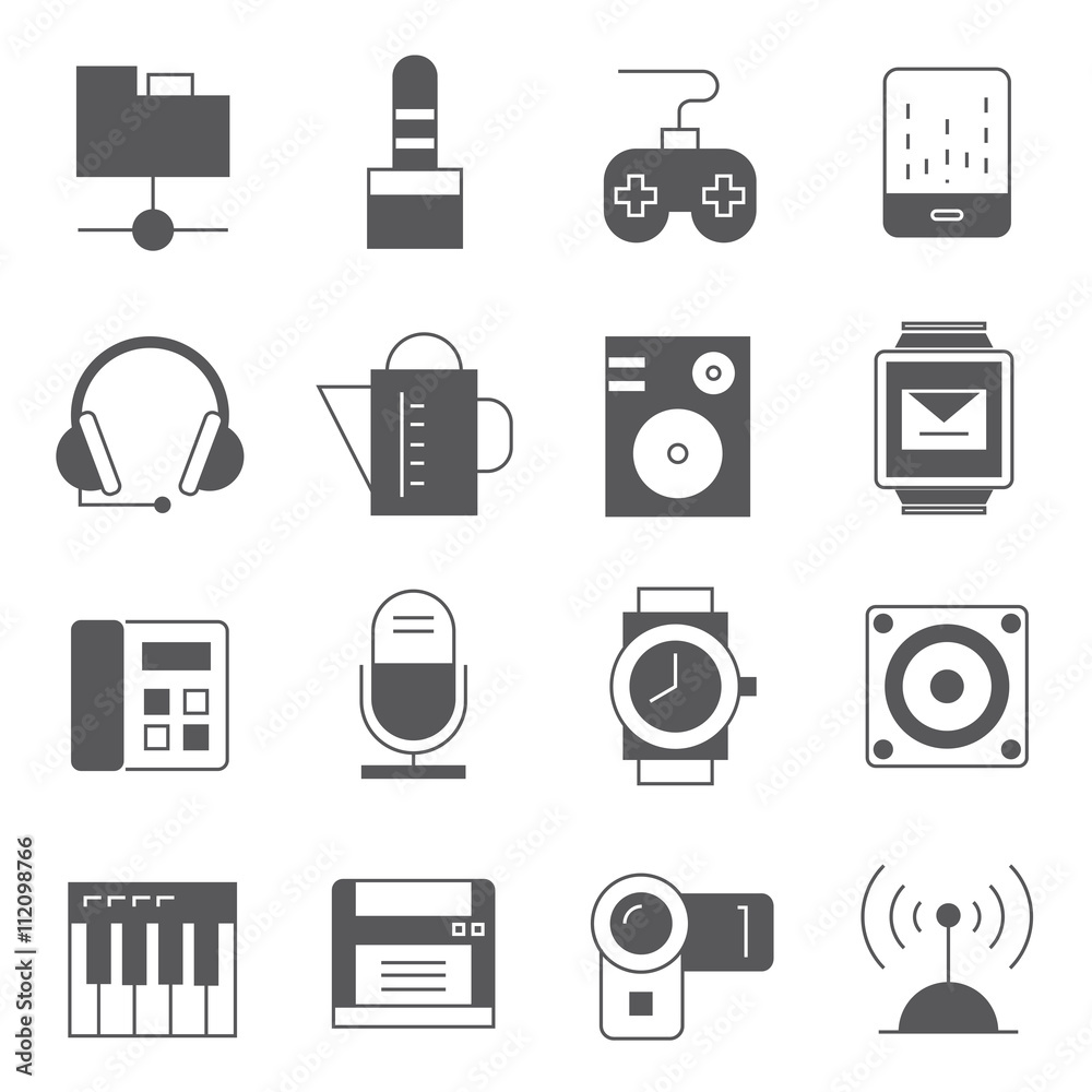 gadget icons, electronics icons gadget icons, electronics icons