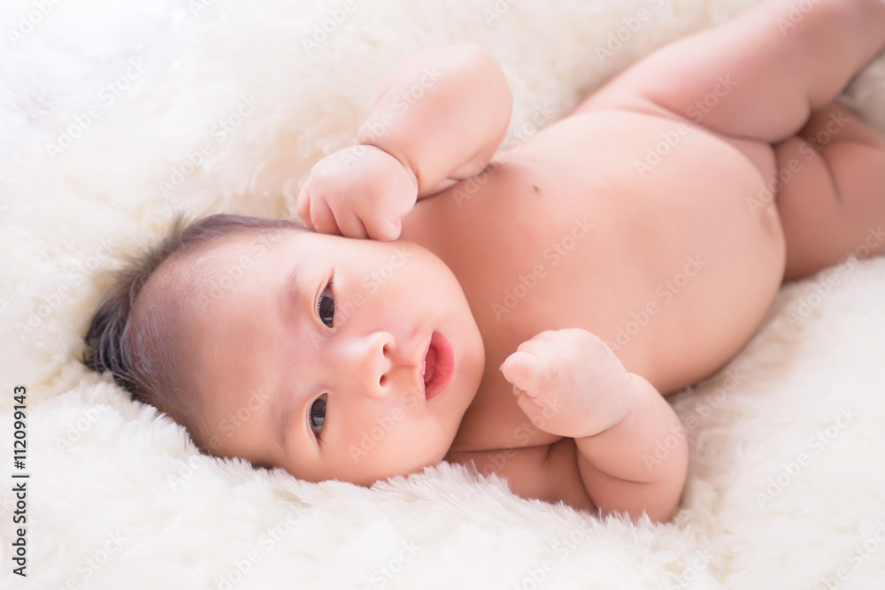 asian baby in the room