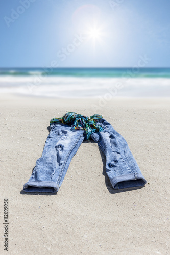 Jeans am Strand