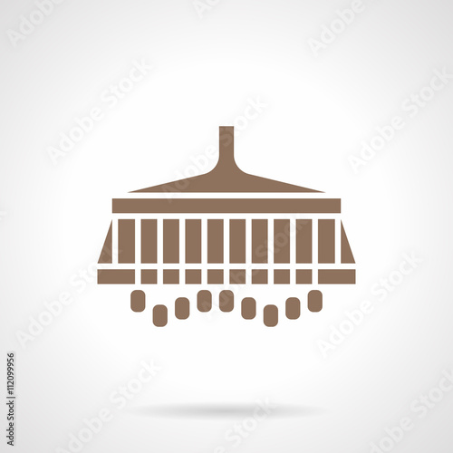 Sowing grain brown glyph style vector icon
