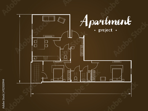 apartment project top view