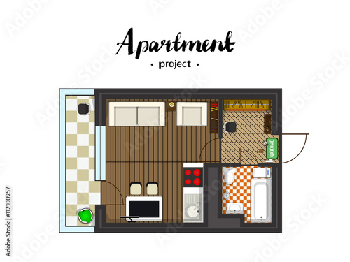 apartment project top view