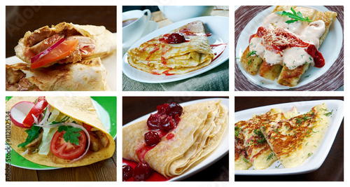  set of different pancakes