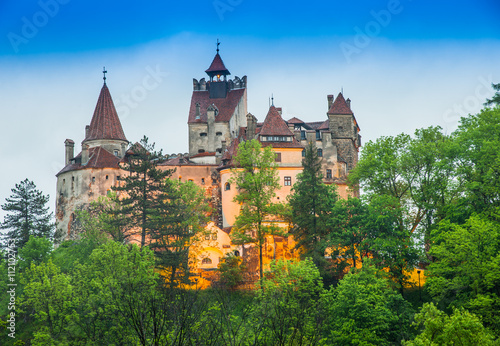 Beautiful Dracula castle  the famous legendary and medieval architecture of Bran  in Romania - Europe