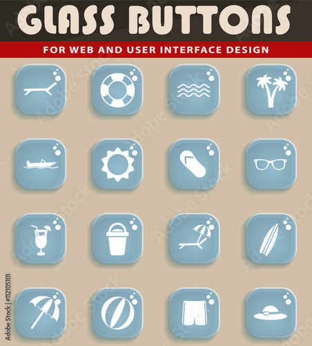 Beach simply icons
