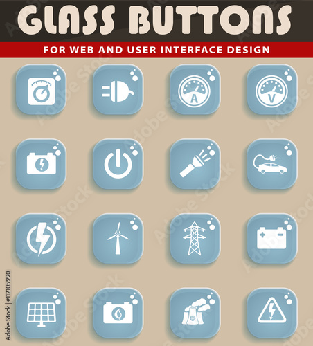 Electricity simply icons