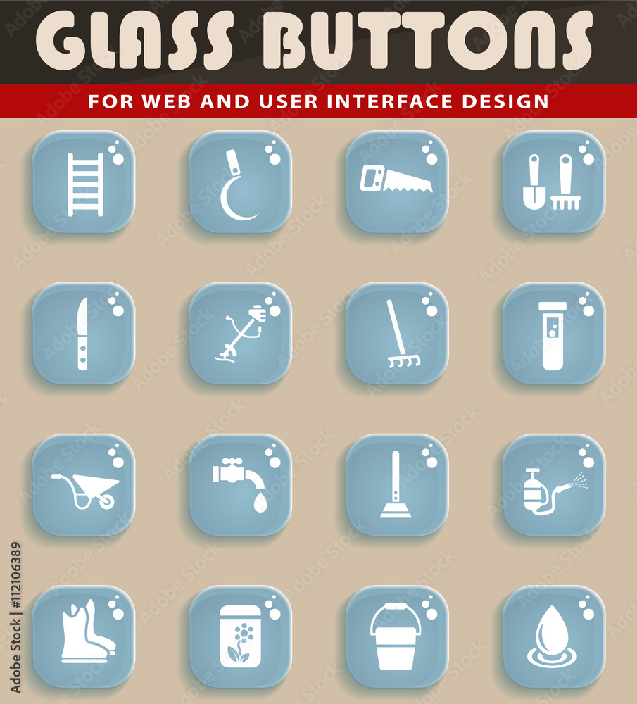 garden tools icon set garden tools icon set