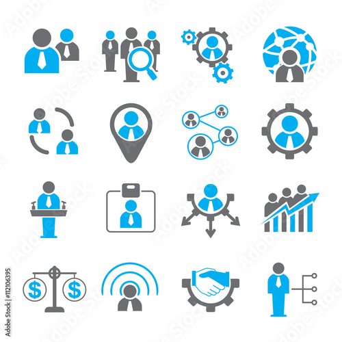 human resources management icons