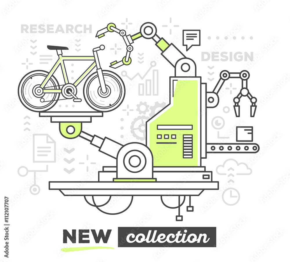 Vector illustration of creative professional mechanism to produc Vector illustration of creative professional mechanism to produc