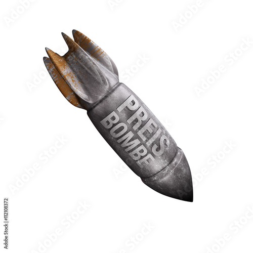 Obraz na płótnie Preisbombe - Rakete - Typo