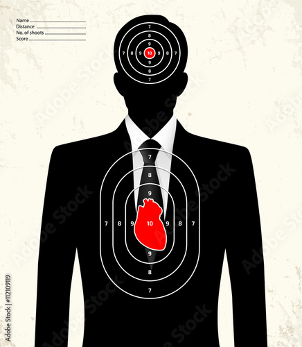Fake businessman - shooting range target