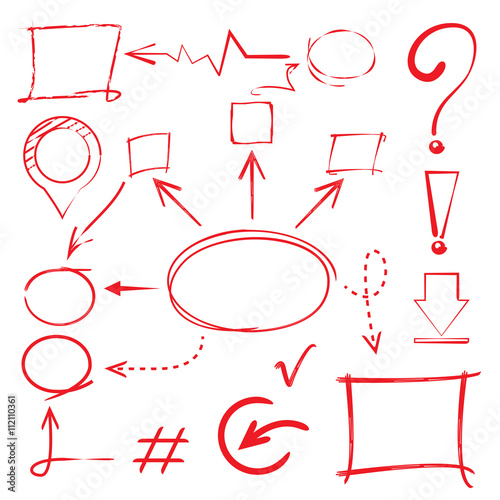hand drawn diagram, circles