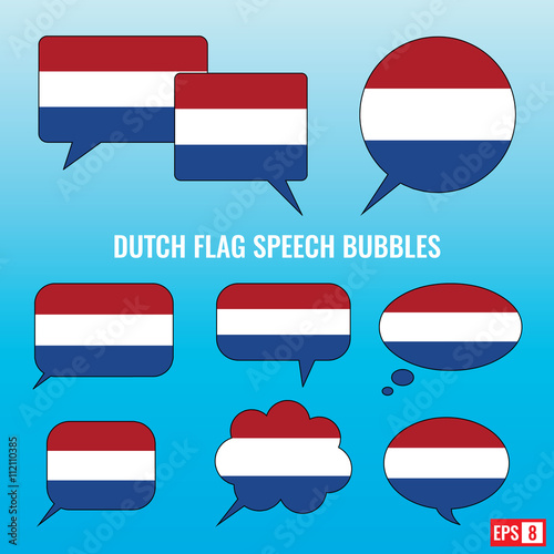 Dutch Flag Speech Bubbles