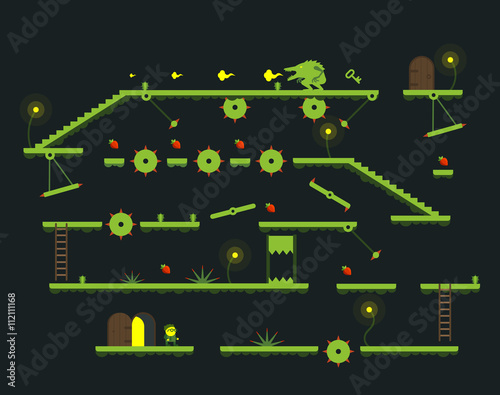 Mobile game level platform interface