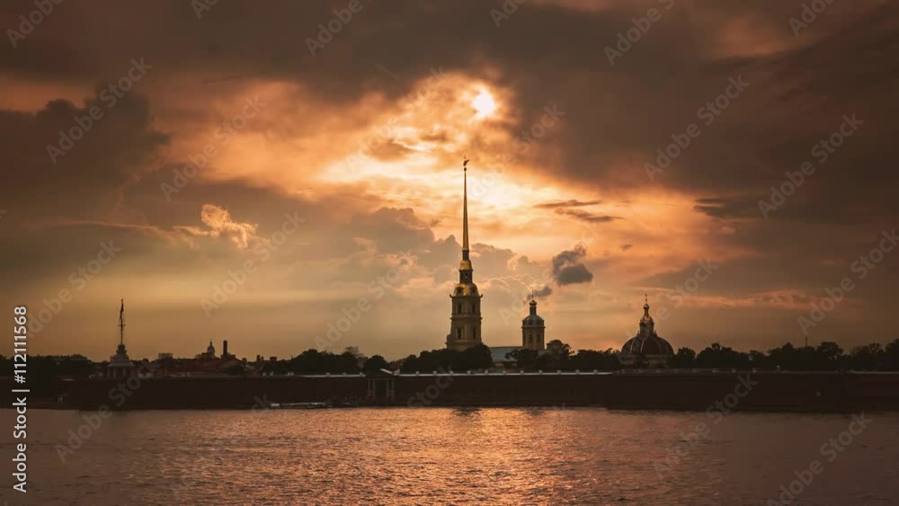view on Peter and Paul fortress, Neva river, Saint-Petersburg, Russia view on Peter and Paul fortress, Neva river, Saint-Petersburg, Russia
