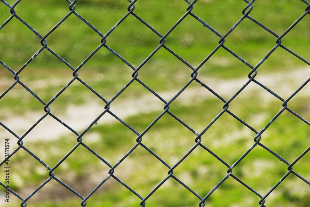 metal grille on the fence