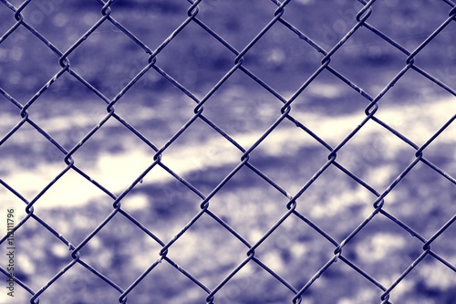metal grille on the fence