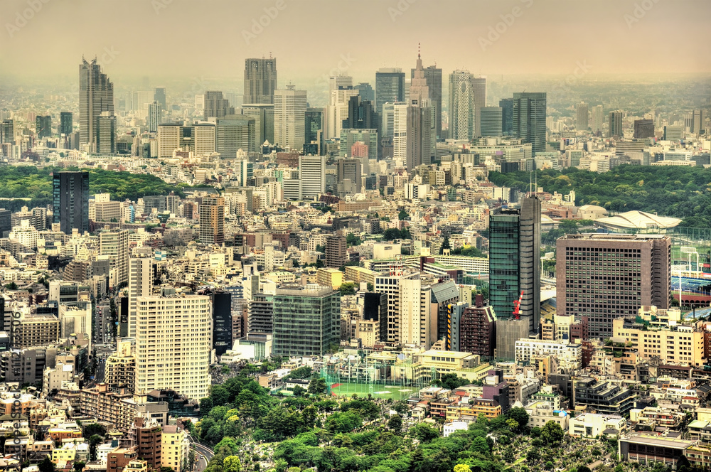 Aerial view of Tokyo