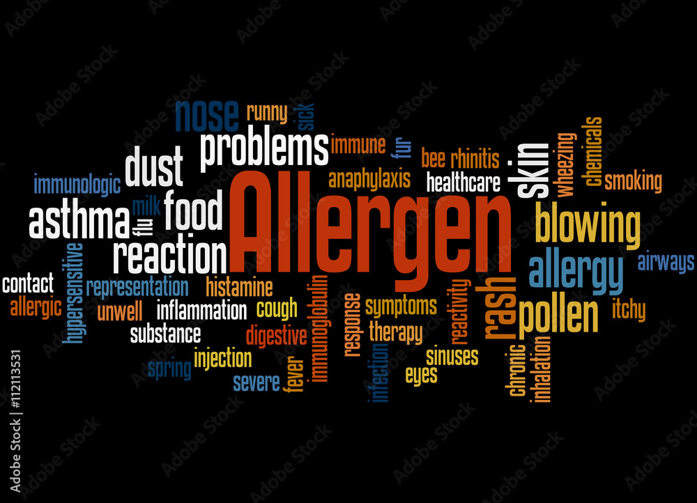 Allergen, word cloud concept 5 Allergen, word cloud concept 5