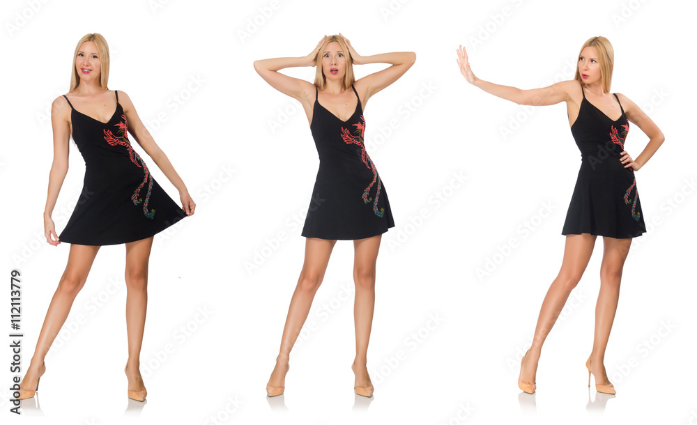 Composite photo of woman in various poses Composite photo of woman in various poses