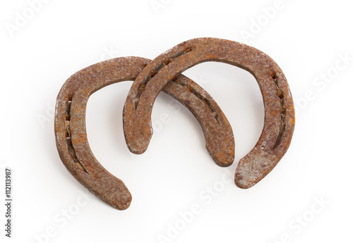 Old rusty horseshoes