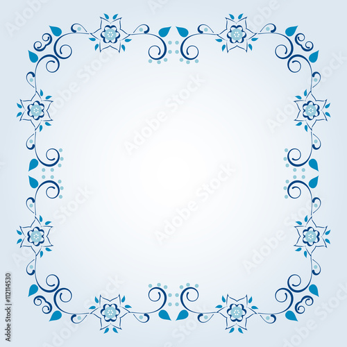 Frame with floral elements