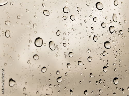Waterdrop on a glass