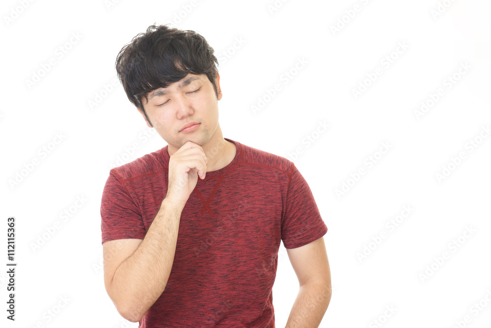 悩む青年 悩む青年