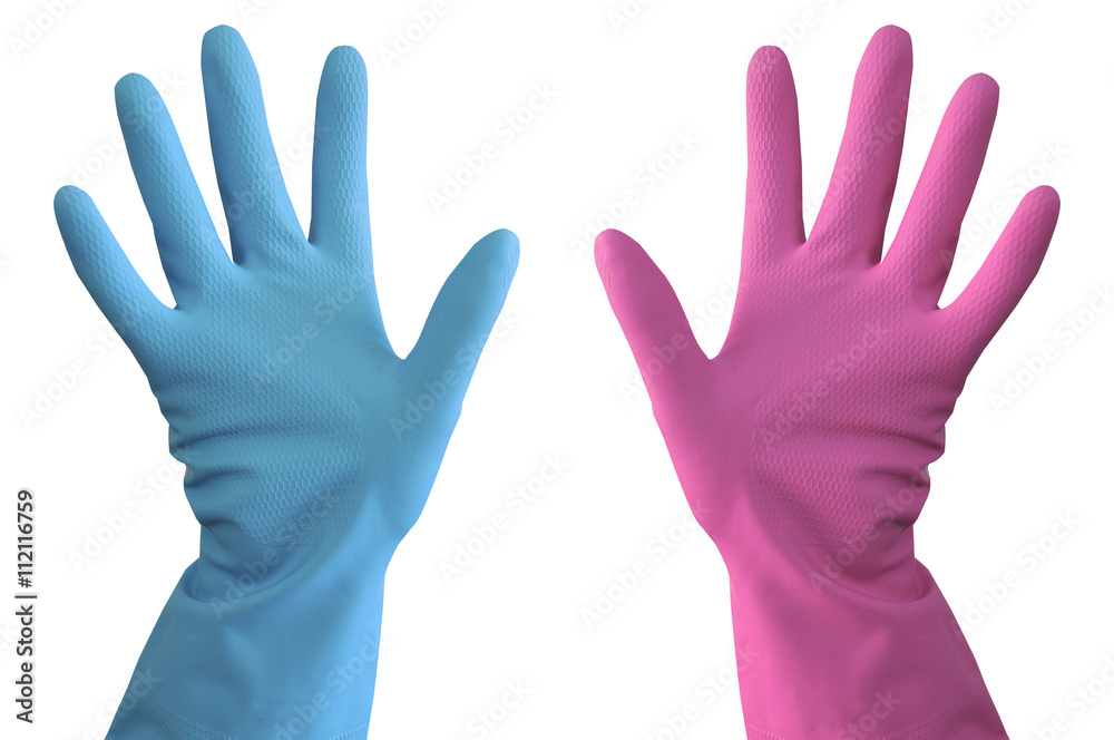 Obraz premium Double gloves isolated on white background.