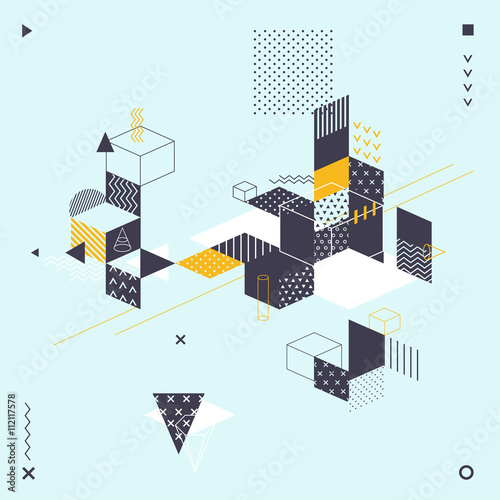 Abstract modern geometric background