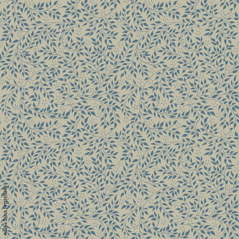 Blue floral seamless pattern Blue floral seamless pattern