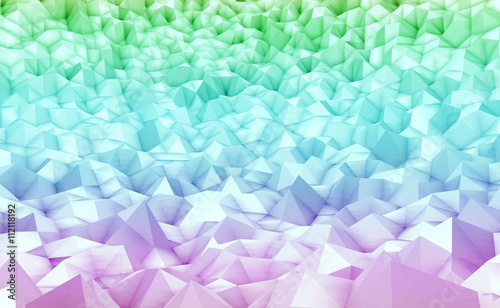 3d illustration - Colorful low poly texture