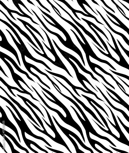 Seamless texture of zebra skin. Vector background for your creativity