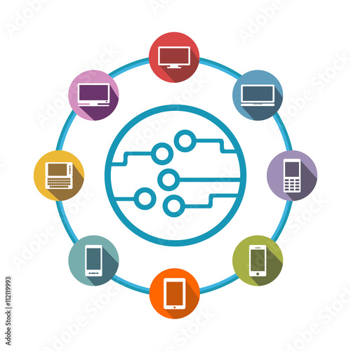 Connectivity between devices. Technology concept. Connection concept.
