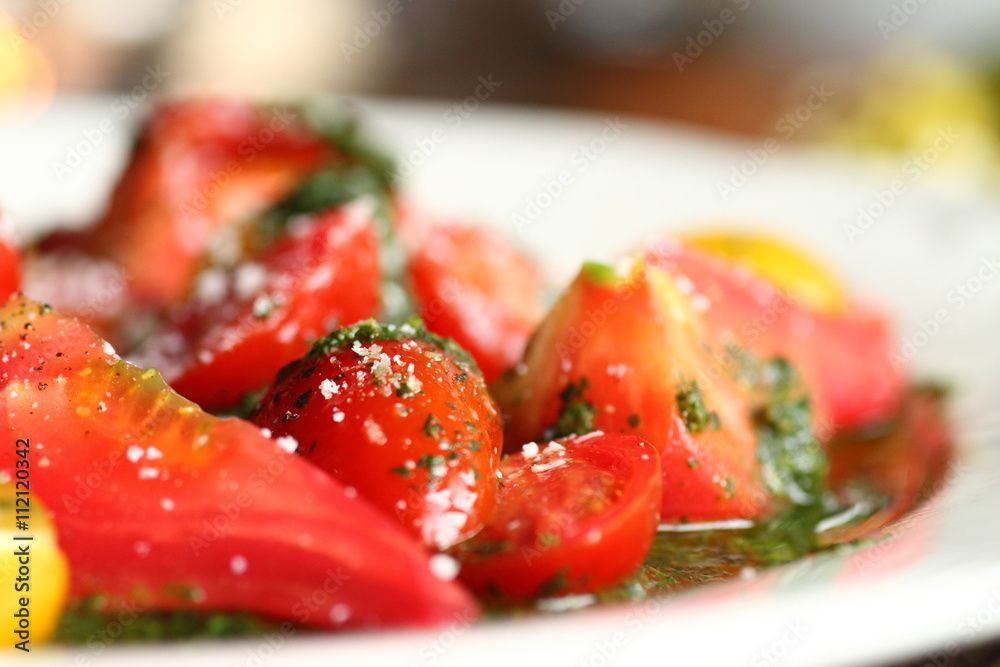 Tomato & Sweet Basil Marinated Salad Tomato & Sweet Basil Marinated Salad