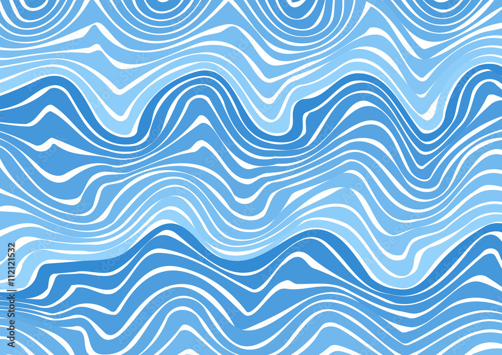 Blue abstract wavy background