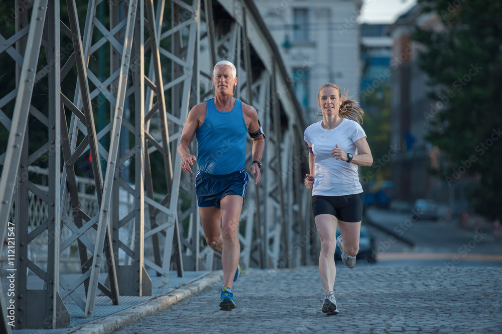 Fototapeta premium couple jogging