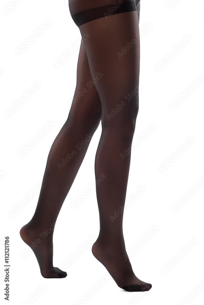 Beautiful legs in nice pantyhose white background. Beautiful legs in nice pantyhose white background.