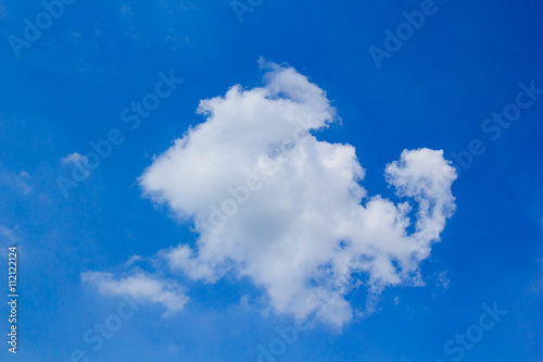 Clouds in the blue sky.