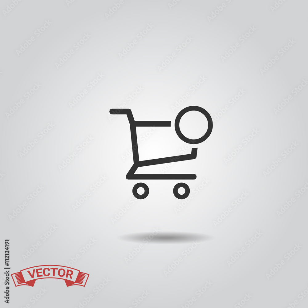 Shopping Cart Icon, Shopping Cart Icon Flat Design, Shopping Car