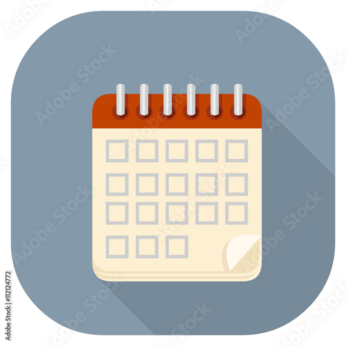 Vector illustration of a Calendar internet icon.
Paper calendar displaying days - Calendar internet Icon.