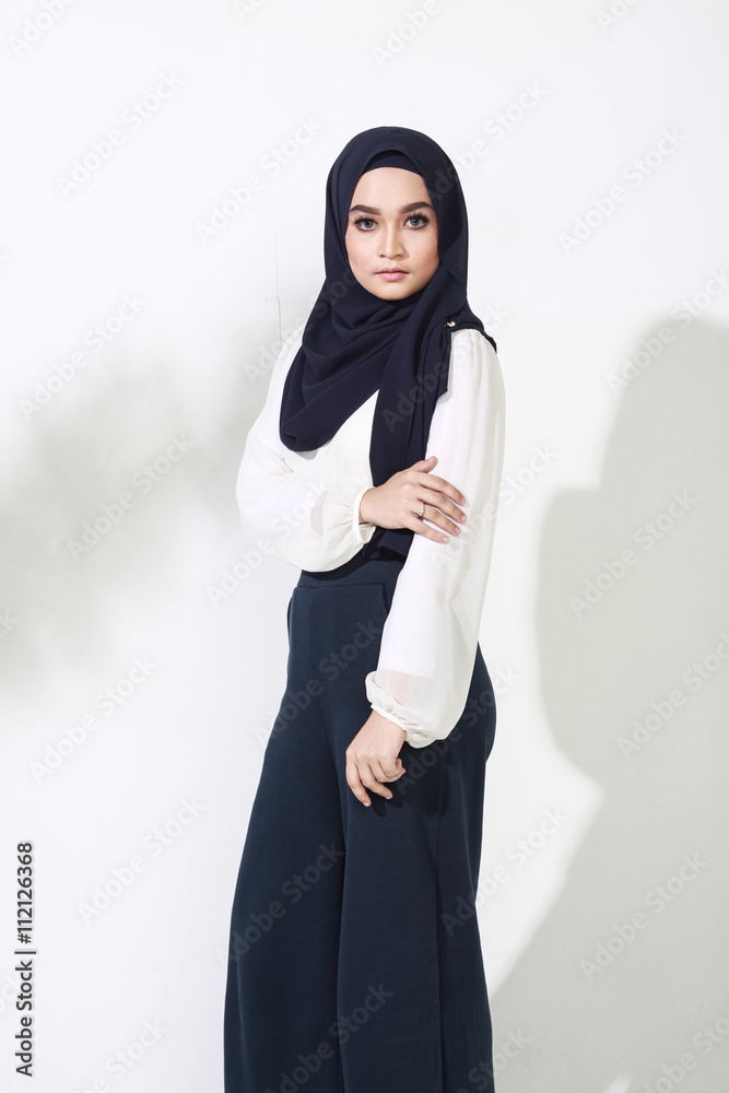 asian woman model posing on white wall asian woman model posing on white wall