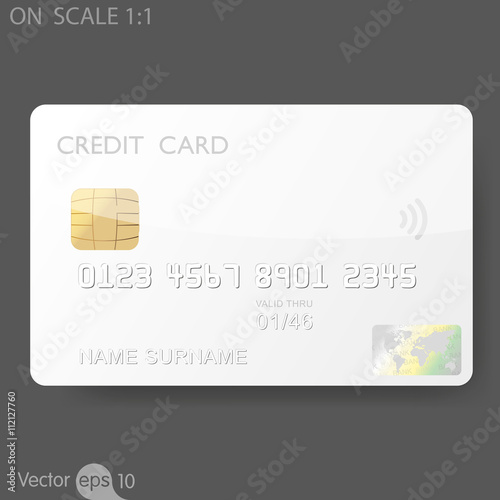 White credit card template