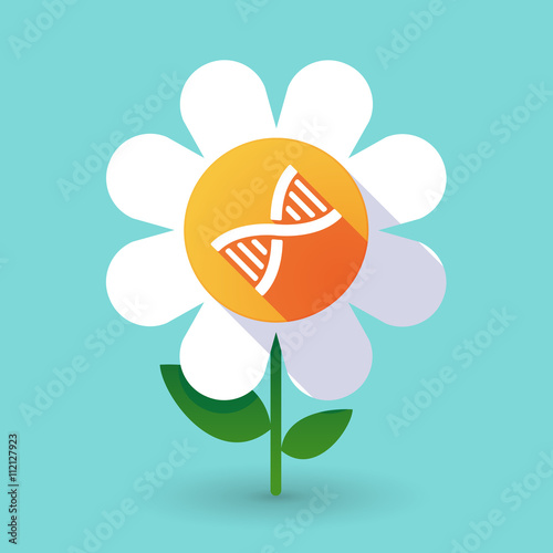 Vector flower with a DNA sign