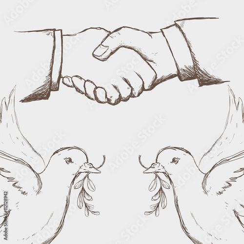 Help design. hand icon. flat illustration