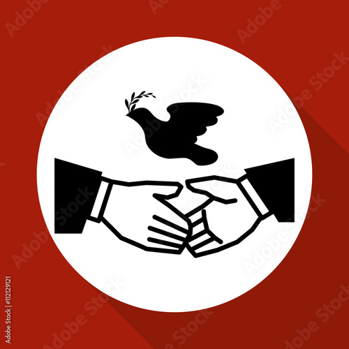 Help design. hand icon. flat illustration