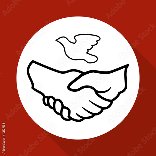 Help design. hand icon. flat illustration