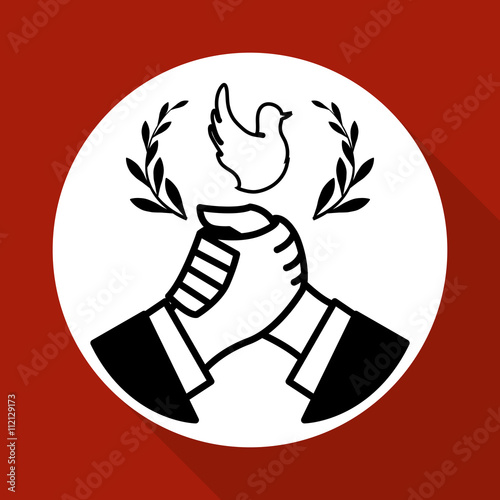 Help design. hand icon. flat illustration