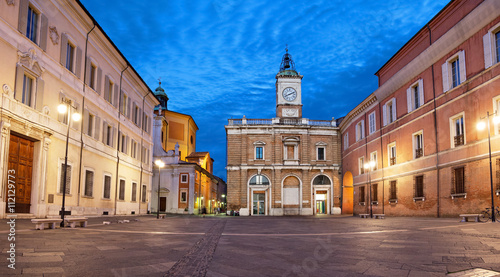Piazza del Popolo in the evening, Ravenna photo