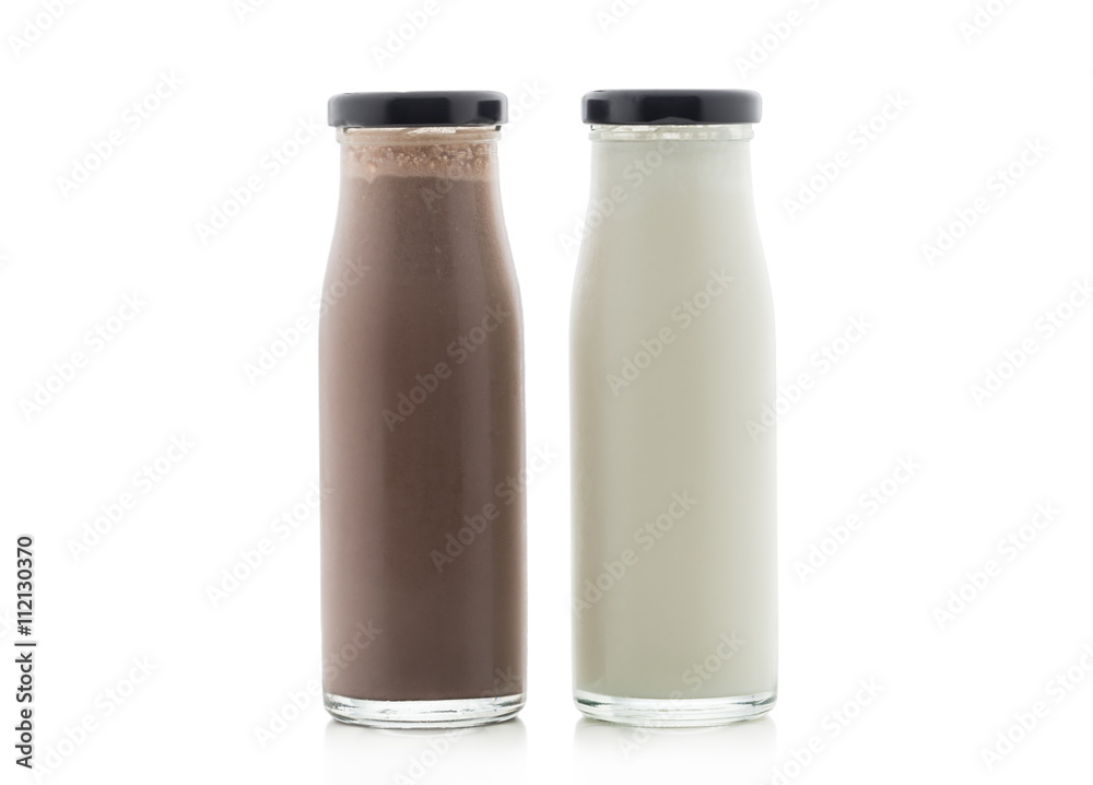 glass milk and milk chokolate bottle isolated on white background with clipping path
glass milk and milk chokolate bottle isolated on white background with clipping path